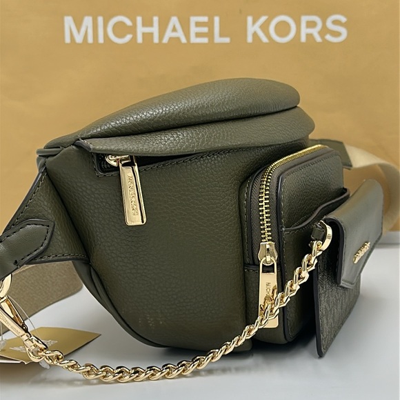 Michael Kors Maisie Lg Pebbled Leather 2-in-1 Sling Pack Waist Bag Fanny Packs - Picture 13 of 16